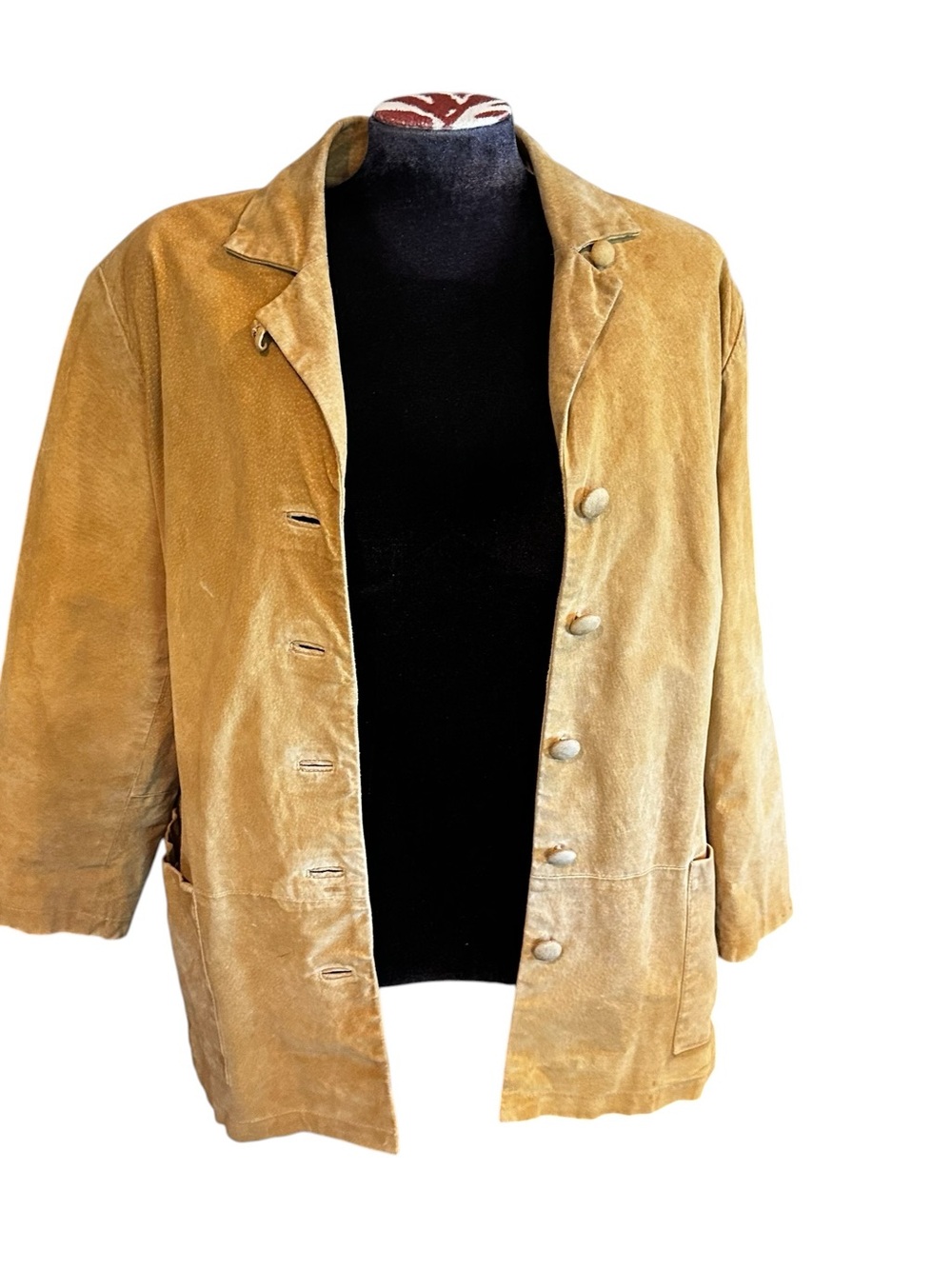 Vintage Stan Herman Women’s Camel Leather Jacket Size Large